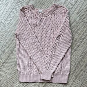 GAP Light Pink Cable Knit Women's Sweater